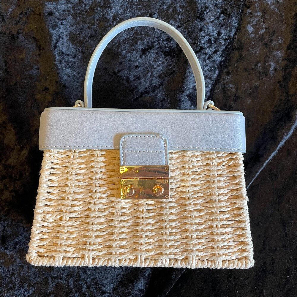 Live Dreams light blue basket pill box purse